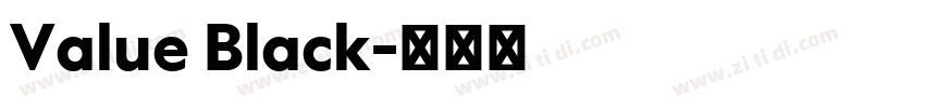 Value Black字体转换